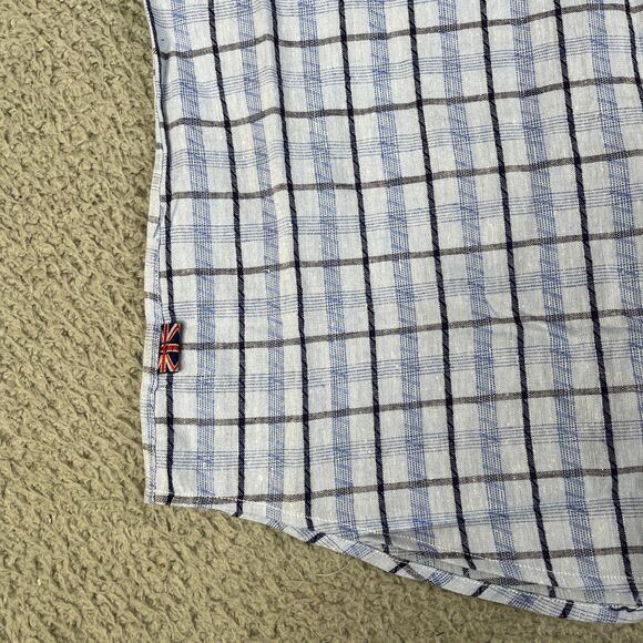 Lot of 2 English Laundry Shirt Mens XL Blue Gray Linen Cotton Blend Button - Picture 14 of 16